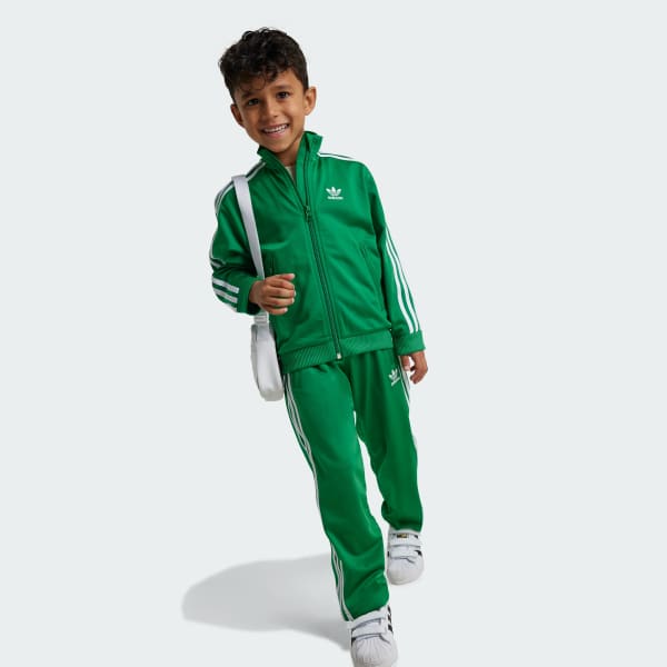 Green Adicolor Firebird Track Suit Kids