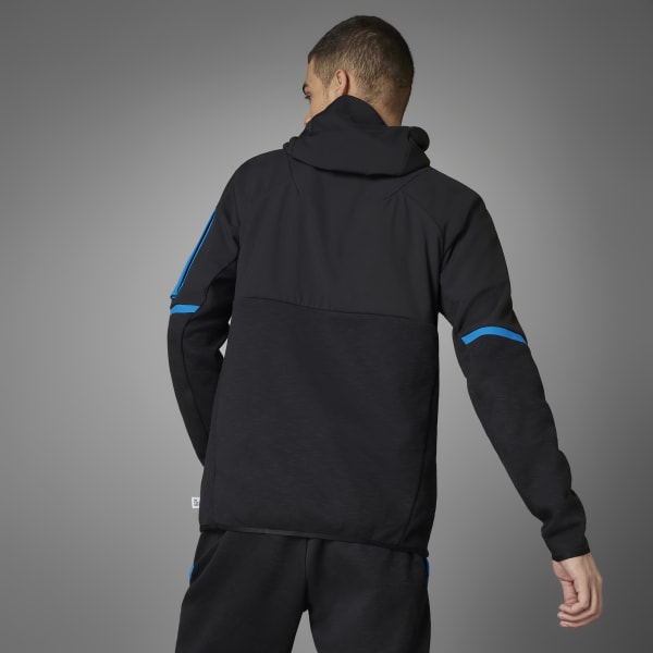 Negro Casaca Designed for Gameday Premium Cierre Frontal