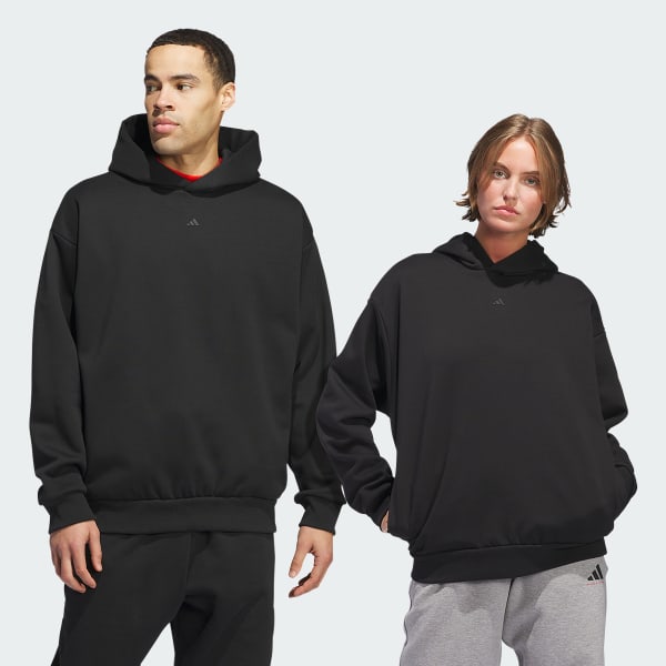 Adidas Basketball oversized hoodie in Black