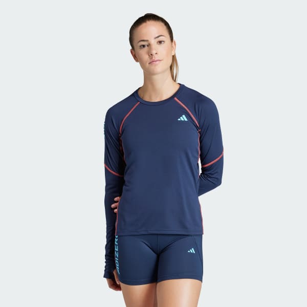 adidas Adizero Lite Short Leggings - Blue, Women's Running
