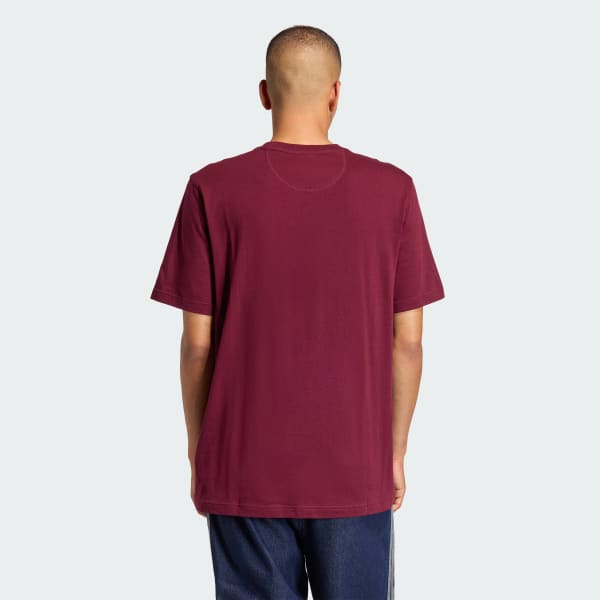 Burgundy TRIČKO ESSENTIAL LOOSE SHORT SLEEVES TEE