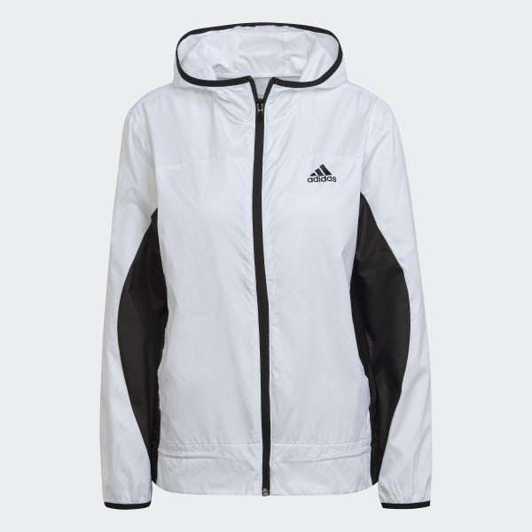 Cortavientos adidas blanco y negro on sale