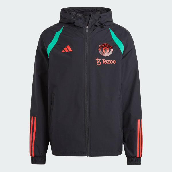 Schwarz Manchester United Tiro 23 All-Weather Jacke