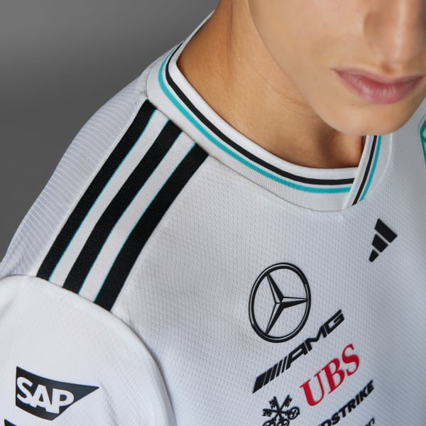 Vit MERCEDES - AMG PETRONAS FORMULA ONE TEAM DRIVER JERSEY AUTHENTIC LONG SLEEVE TRÖJA