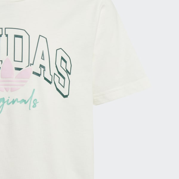 สีขาว เสื้อยืด Collegiate Graphic Pack BF