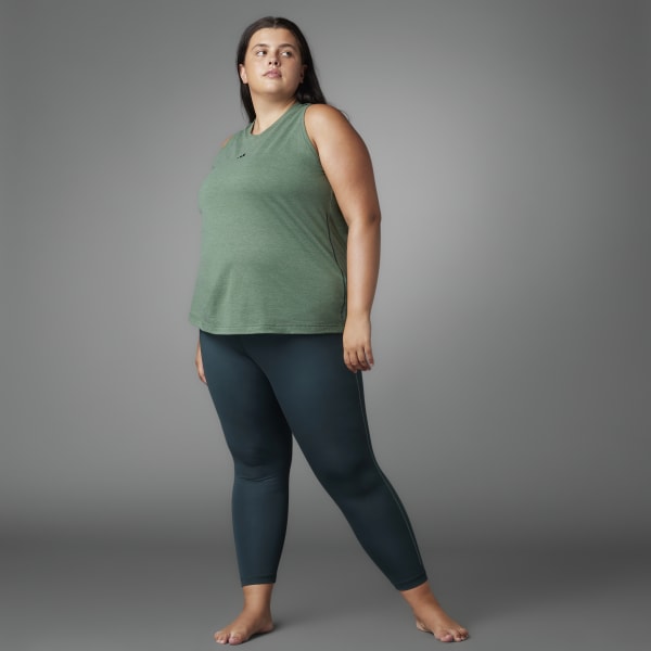 adidas Authentic Balance Yoga Tank Top (Plus Size) - Green