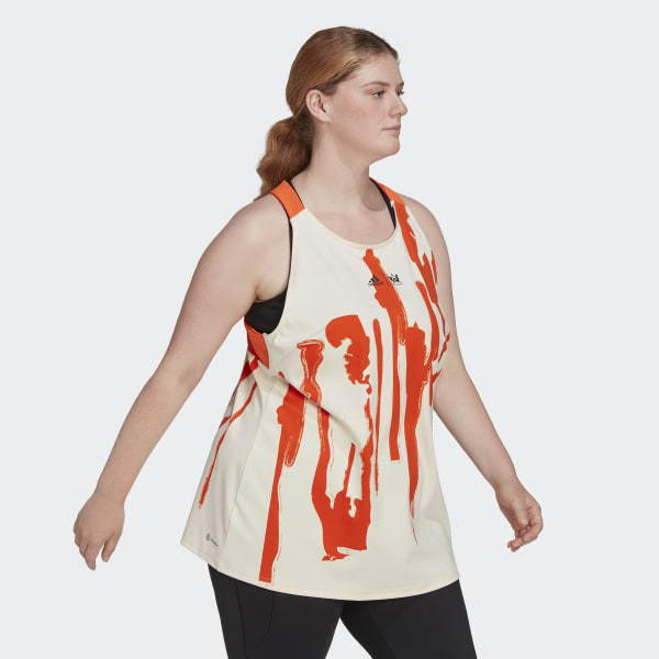 Bezowy adidas x Thebe Magugu Tennis New York Y-Tank Top (Plus Size) MLQ31