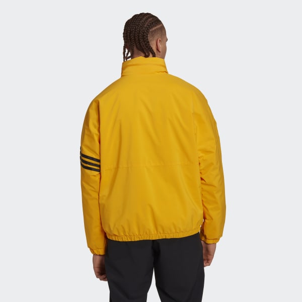Yellow Padded Stripes Puffer Jacket MMV36