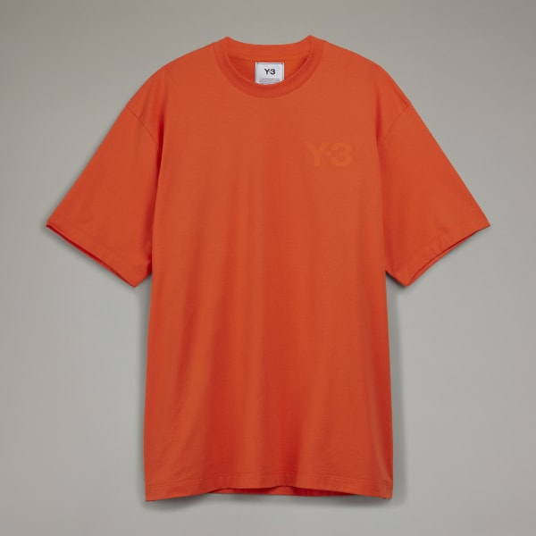 Orange Y-3 Classic Chest Logo Tee
