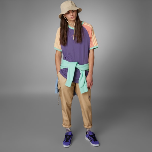 ★adidas★ Adicolor 3S Raglan Tee JD4968 adidas Originals Adicolor 3S Loose Tee Women Sports Casual
