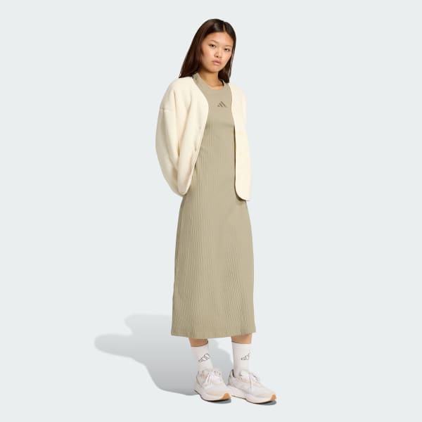 White Future Icons 3-Stripes Fleece Cardigan