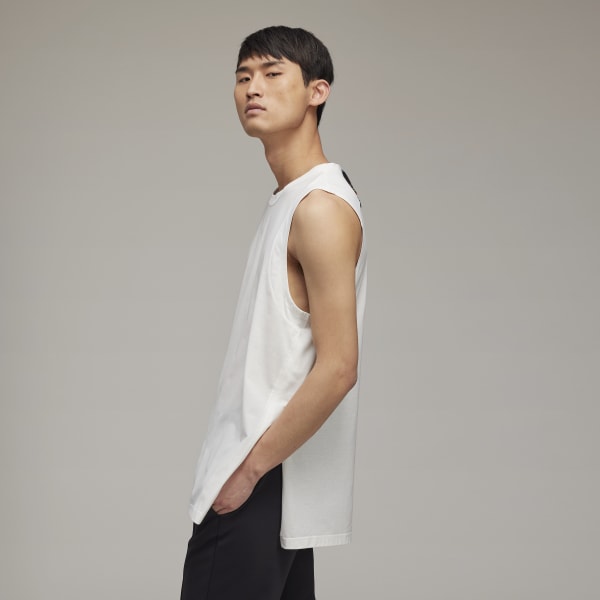 White Y-3 Dry Crepe Jersey Tank Top IE117