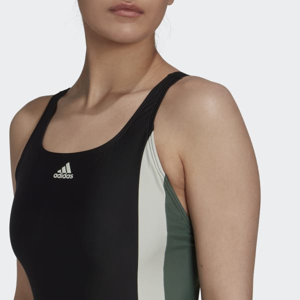 Sort Colorblock badedragt H0075