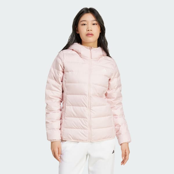 Pink Essentials Light Down Hooded Jacket