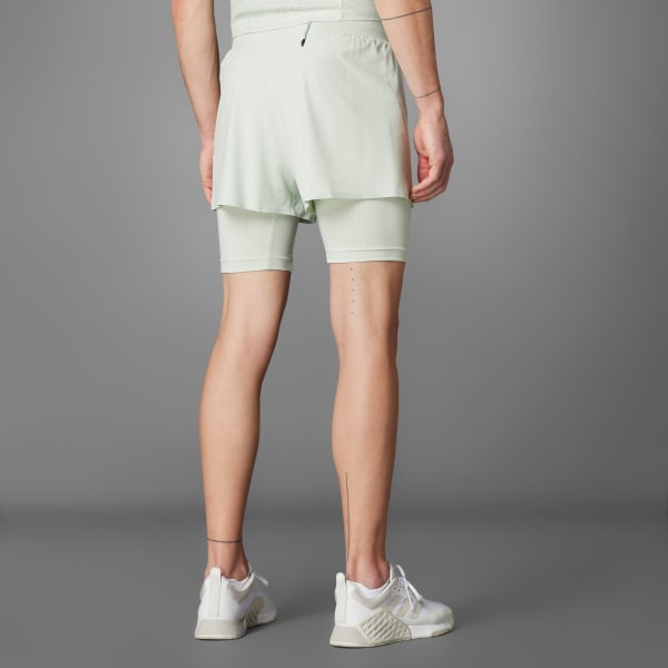 Green HEAT.RDY Two-in-One HIIT Shorts