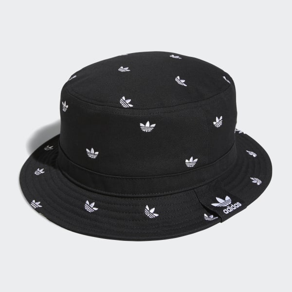 adidas Allover Print Trefoil Bucket Hat - Black