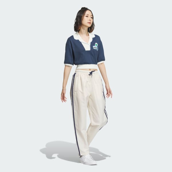 สีขาว เสื้อโปโลแขนสั้น Summer Holiday Graphic Play