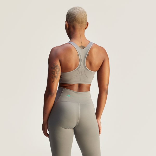 Abu-abu Bra Training Medium Support adidas by Stella McCartney TruePurpose Power Impact