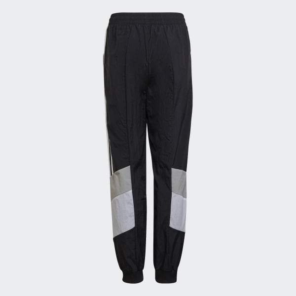 Black Colorblock Woven Tracksuit Bottoms