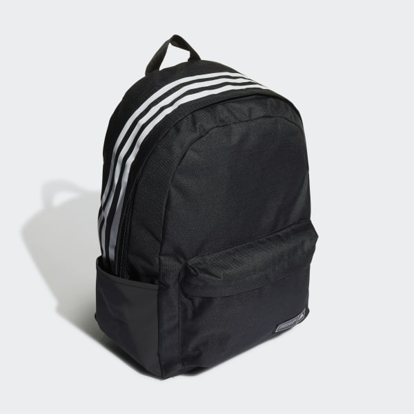 Schwarz Classic 3-Streifen Rucksack
