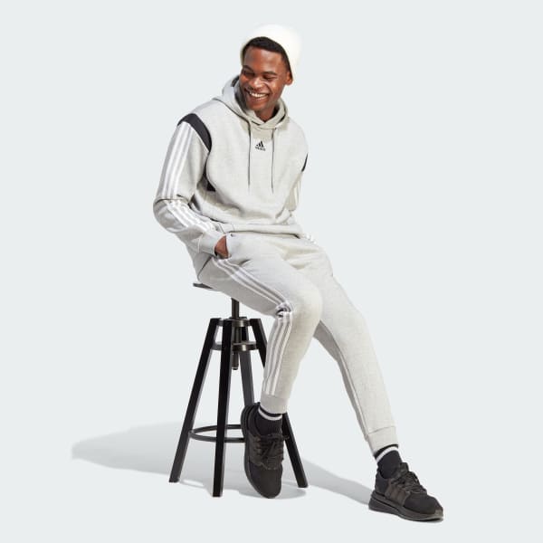 adidas Colorblock Men\'s Hooded US Sweatshirt | Lifestyle | adidas - Grey