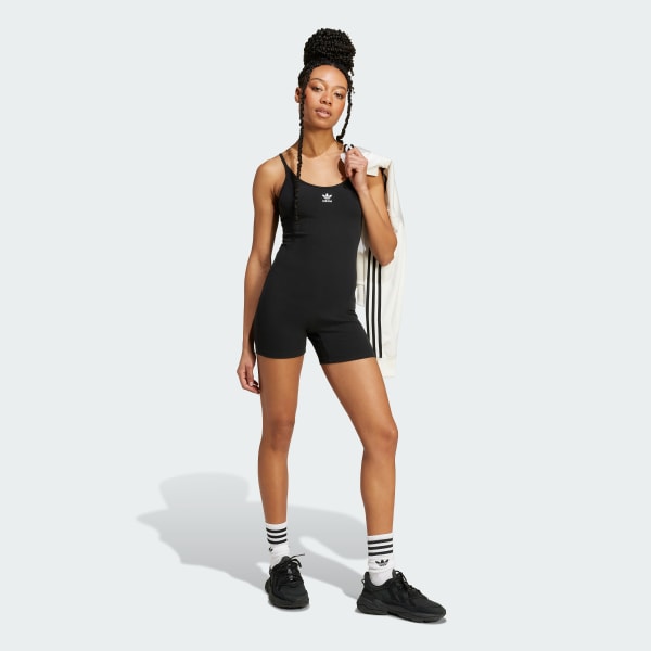 Black Essentials Rib Bodysuit
