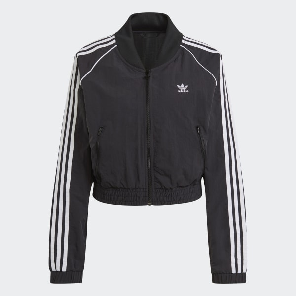 Đen Track jacket dáng lửng Fashion Classics Adicolor 21963