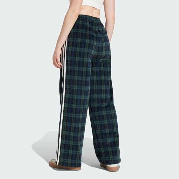 Tartan wide leg trousers deals
