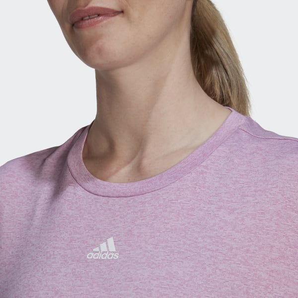 fialová Tričko AEROREADY Studio Loose Crop CT354