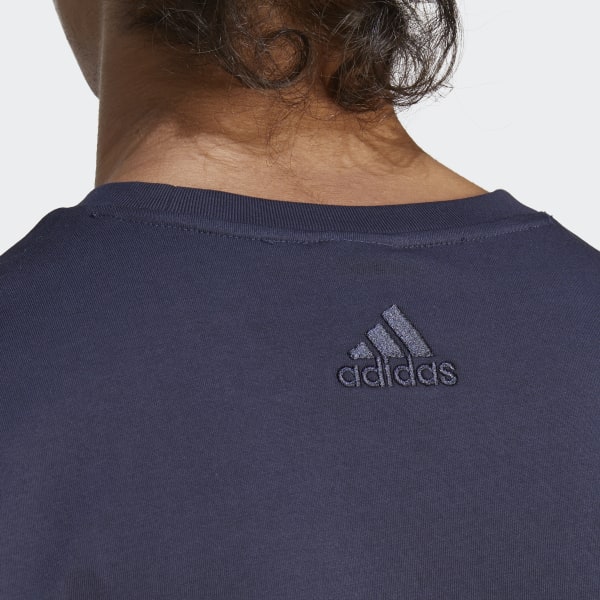 Blauw Essentials Big Jersey Big Logo T-shirt