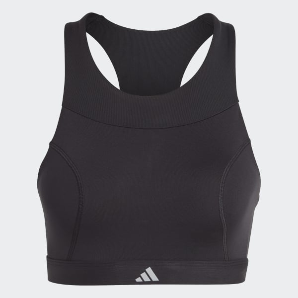 adidas Polyester Black Sports Bras for Women for sale