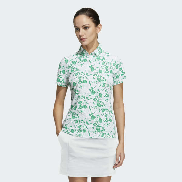 White Play Green Graphic Polo Shirt