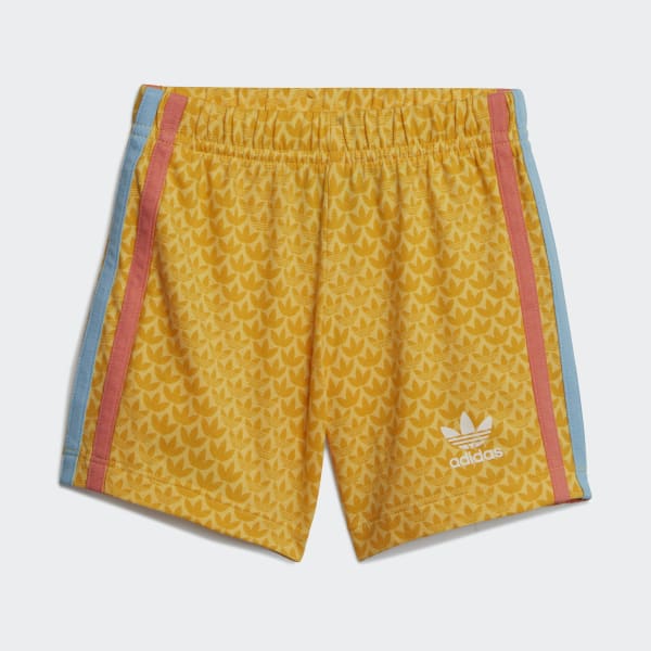 Branco Conjunto de T-shirt e Calções