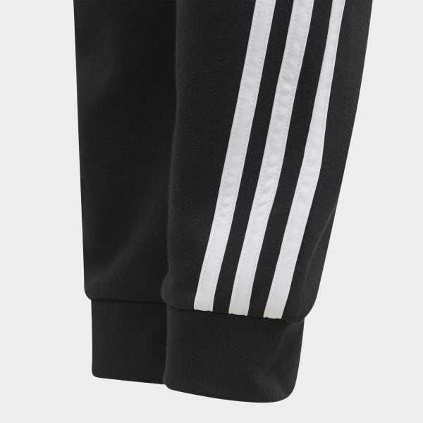 Black 3-Stripes Tapered Leg Pants IXB34