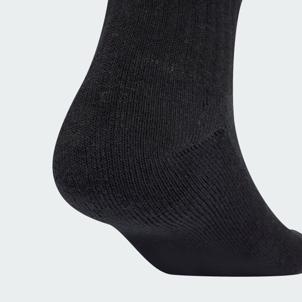 Grau Linear gepolsterte Crew Socken im 6er-Pack