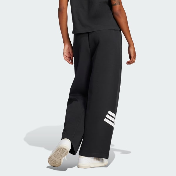 adidas Future Icons 3 Stripes Open Hem Tracksuit Bottoms Black adidas Ireland