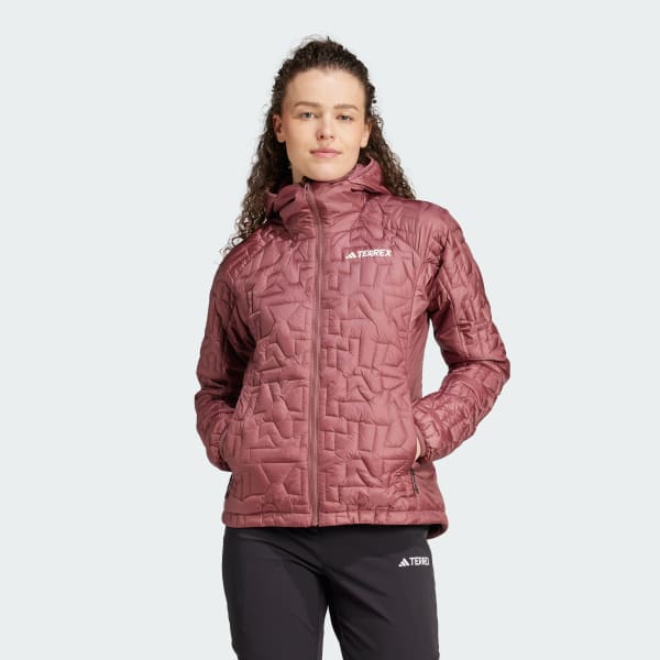 Bordowy Kurtka Terrex Xperior PrimaLoft Loose Fill Insulated Hooded