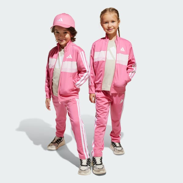 Ροζ Seasonal Essentials Tiberio 3-Stripes Tricot Track Suit Kids
