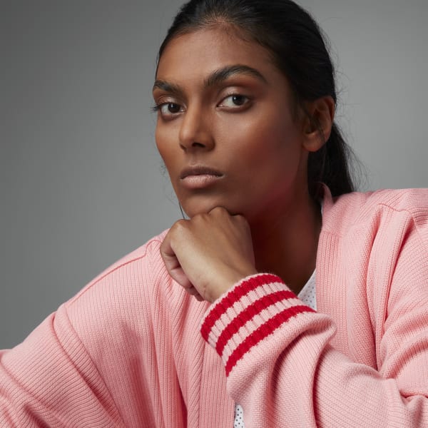 adidas◆ADICOLOR HERITAGE NOW CARDIGAN/M/コットン/PNK/IB2037 adidas Women's Lifestyle Adicolor Heritage Now Cardigan