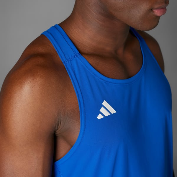 Biru Singlet Lari Adizero Essentials