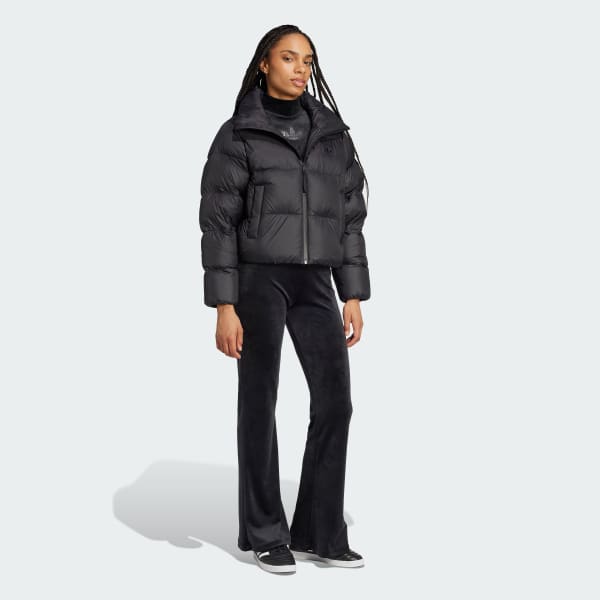 ダウンジャケット・コート adidas Regen Crop Down Puffer Padded Jacket Black IW8368 Adidas Regen Crop Down Puffer Jacket - Black IW8368 Duck