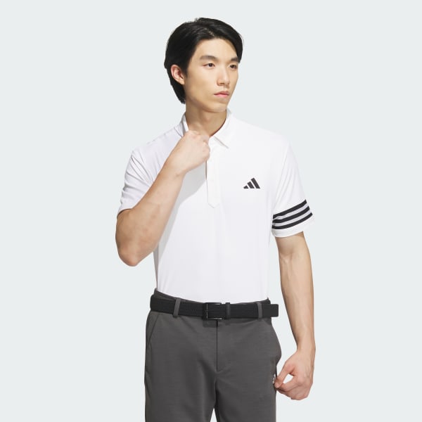 สีขาว เสื้อโปโลแขนสั้น AEROREADY 3-Stripes