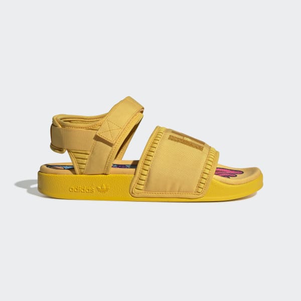 adidas slippers yellow