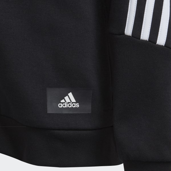 Zwart Future Icons 3-Stripes Ritshoodie