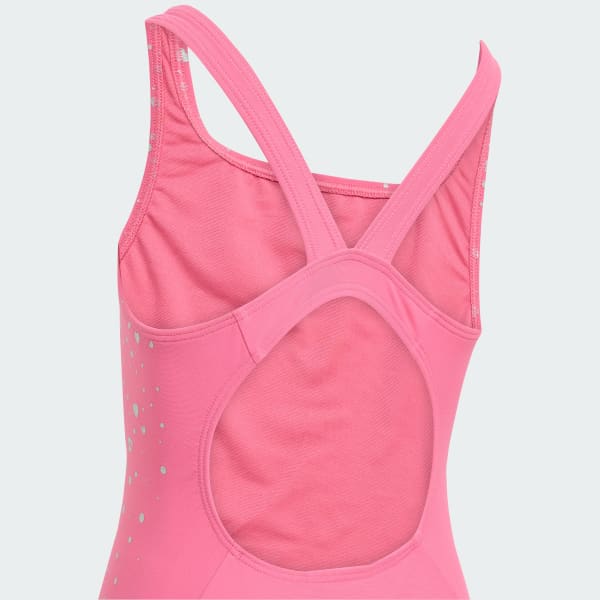 Rose Maillot de bain dos en V scintillant Enfants