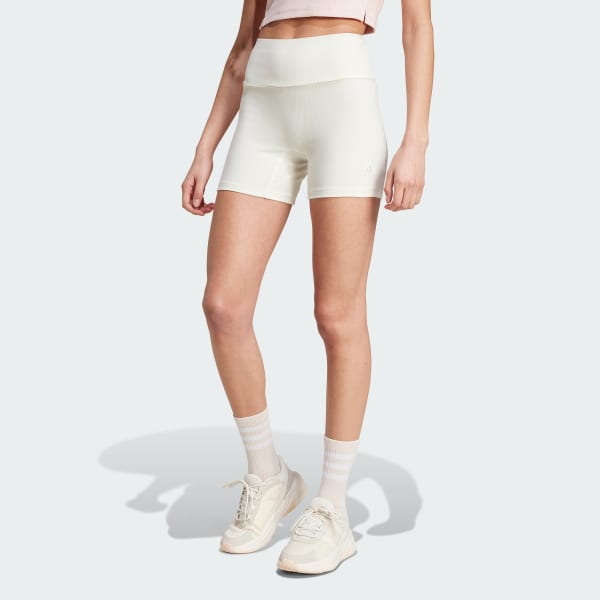High waisted white bike shorts deals