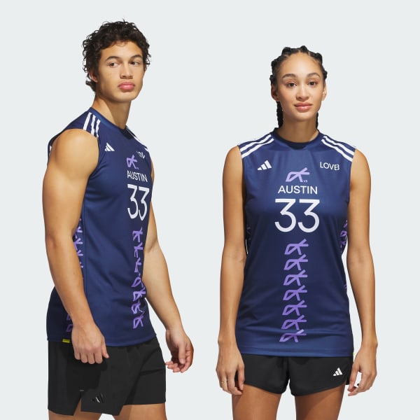 adidas x LOVB Eggleston Sleeveless Jersey - Blue | Free