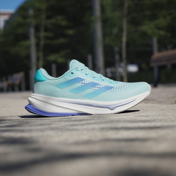 Adidas Supernova Rise Women s Semi Flash Aqua Cobalt Blue Blue Spark Metallic Running Shoes Size 7 Mesh