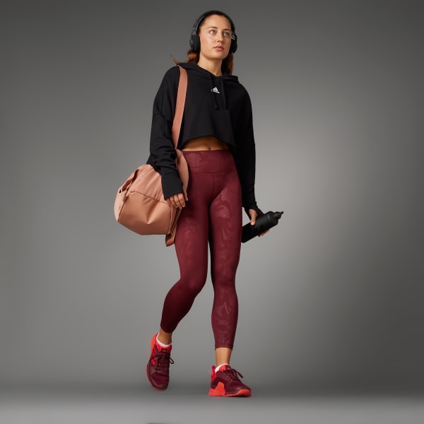 adidas Yoga Studio 7/8 Leggings - Burgundy