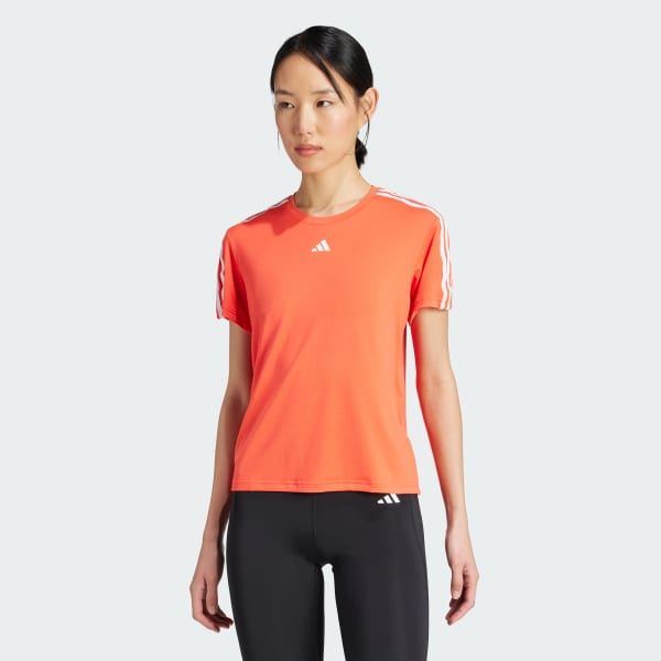 adidas AEROREADY Train Essentials 3-Stripes Tee - Orange | adidas